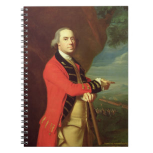 Porträtt av General Thomas Mått, c.1768 (olja p Anteckningsbok Med Spiral