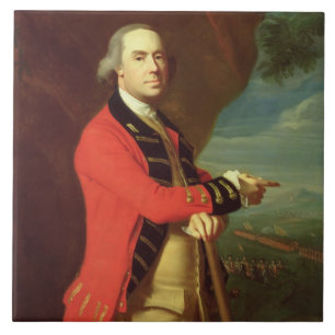 Porträtt av General Thomas Mått, c.1768 (olja p Kakelplatta