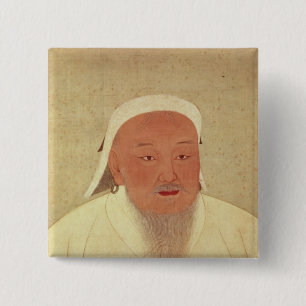 Porträtt av Genghis Khan, Mongol Khan Knapp