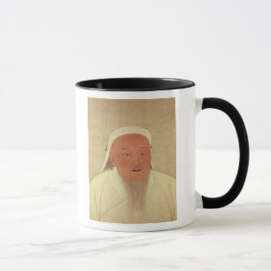 Porträtt av Genghis Khan, Mongol Khan Mugg