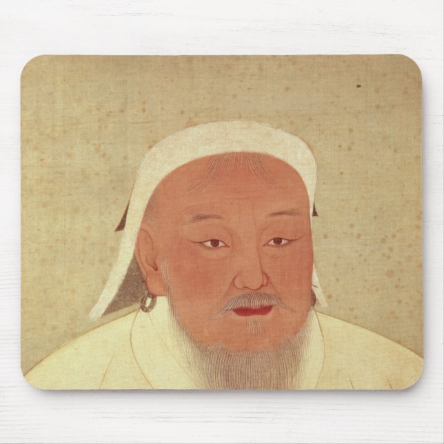 Porträtt av Genghis Khan, Mongol Khan Musmatta (Framsidan)