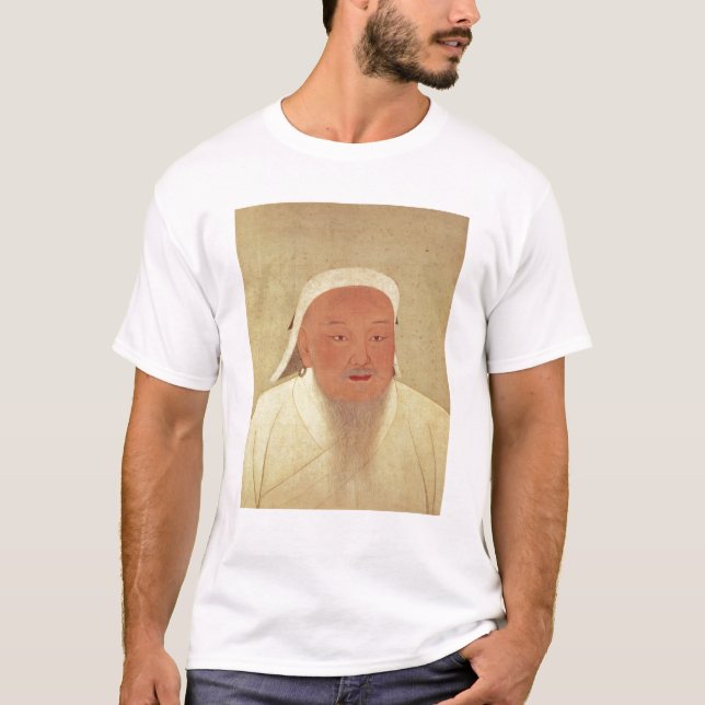 Porträtt av Genghis Khan, Mongol Khan Tee (Framsida)