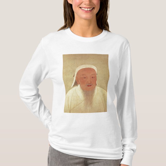 Porträtt av Genghis Khan, Mongol Khan Tee (Framsida)