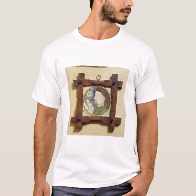 Porträtt av Geoffrey Chaucer (c.1340-1400) (cerami T-shirt (Framsida)