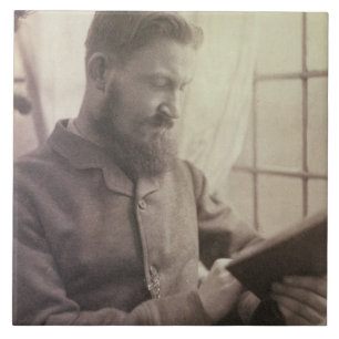 Porträtt av George Bernard Shaw (1856-1950) som Kakelplatta