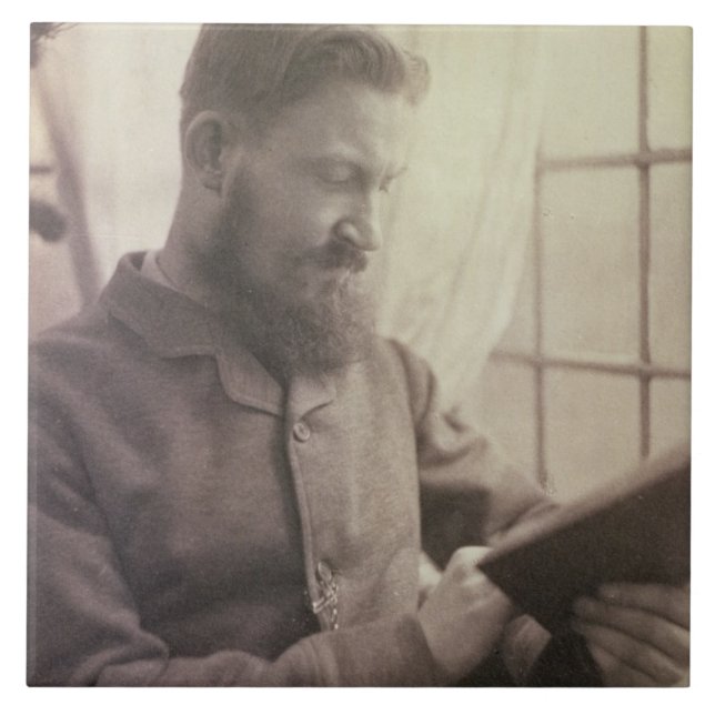 Porträtt av George Bernard Shaw (1856-1950) som Kakelplatta (Framsidan)