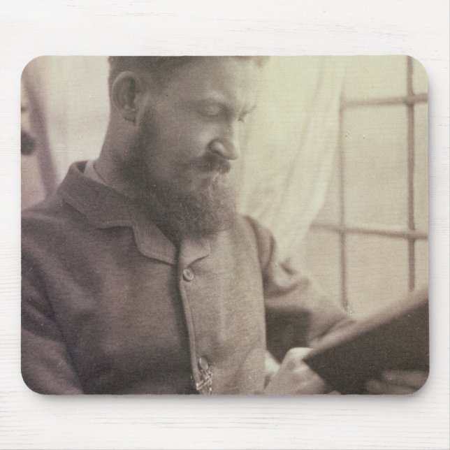 Porträtt av George Bernard Shaw (1856-1950) som Musmatta (Framsidan)