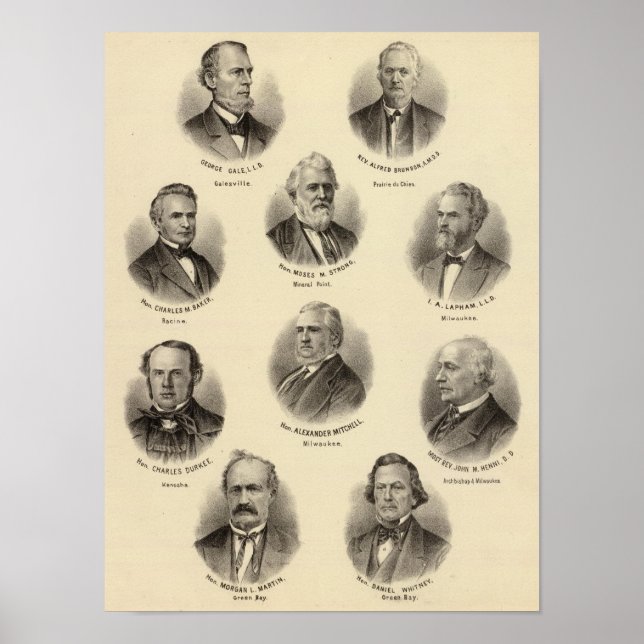 Porträtt av George Gale, Alfred Brunson Poster (Framsidan)