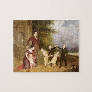 Porträtt av George Granville Leveson-Gower och Pussel