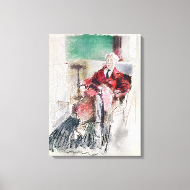 Porträtt av George Moore c.1920 Canvastryck (Framsida)