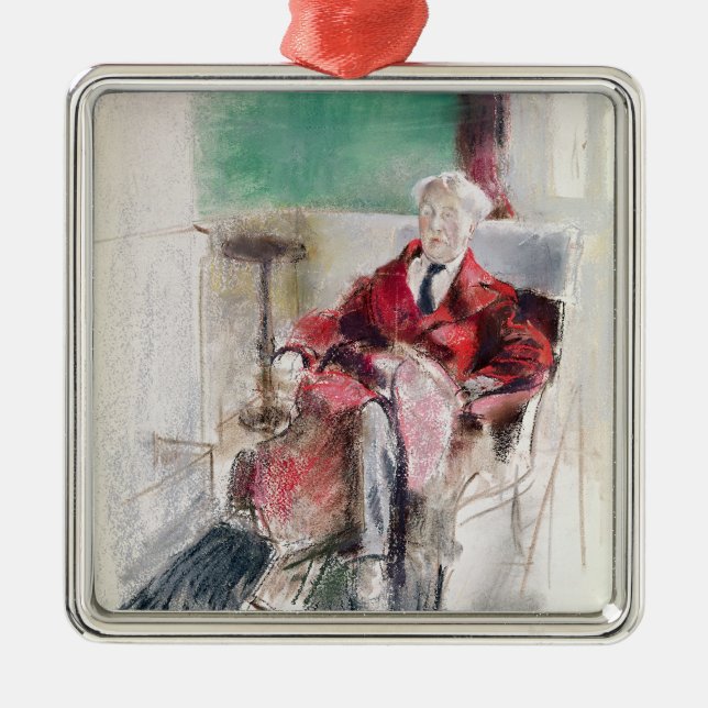 Porträtt av George Moore c.1920 Julgransprydnad Metall (Framsidan)