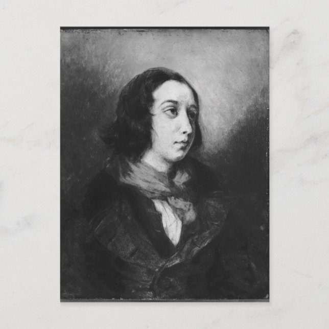 Porträtt av George Sand, 1838 Vykort (Framsida)