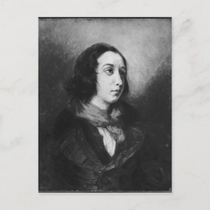 Porträtt av George Sand, 1838 Vykort
