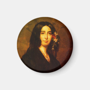 Porträtt av George Sand av Auguste Charpentier Magnet