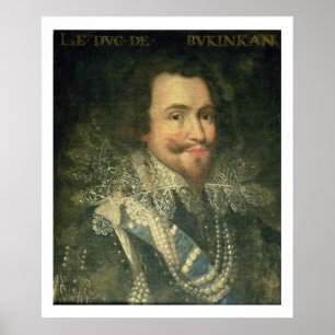 Porträtt av George Villiers, 1st hertig av Poster