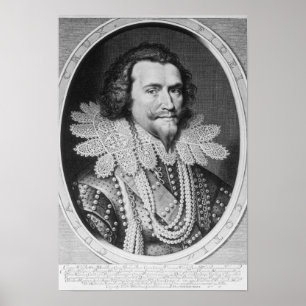 Porträtt av George Villiers Poster