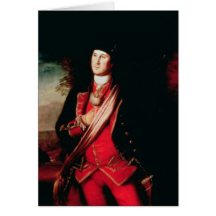 Porträtt av George Washington 1772 Hälsningskort