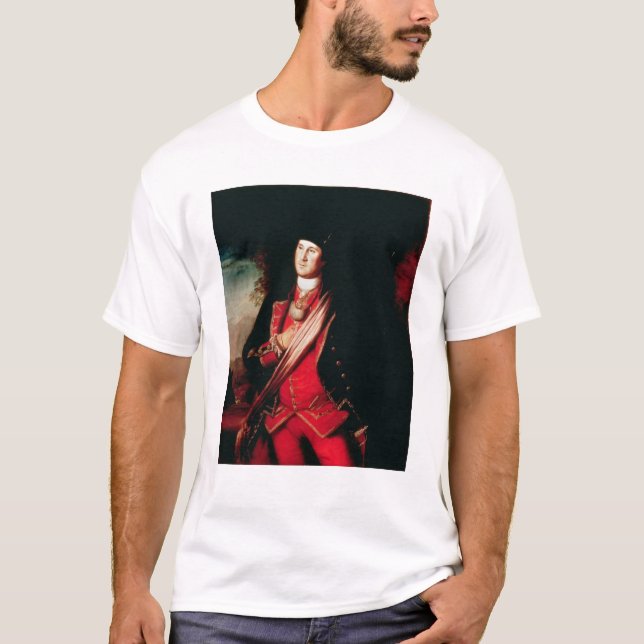Porträtt av George Washington 1772 T Shirt (Framsida)