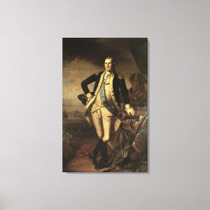 Porträtt av George Washington, 1779 Canvastryck