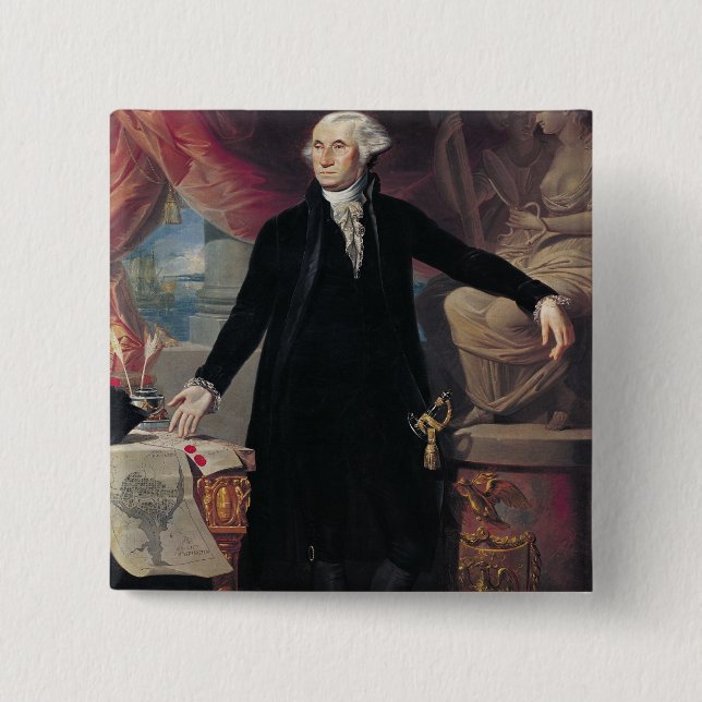 Porträtt av George Washington, 1796 Knapp (Framsida)