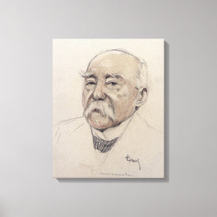 Porträtt av Georges Clemenceau Canvastryck