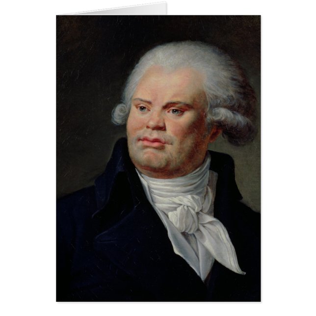 Porträtt av Georges Danton Hälsningskort (Framsidan)