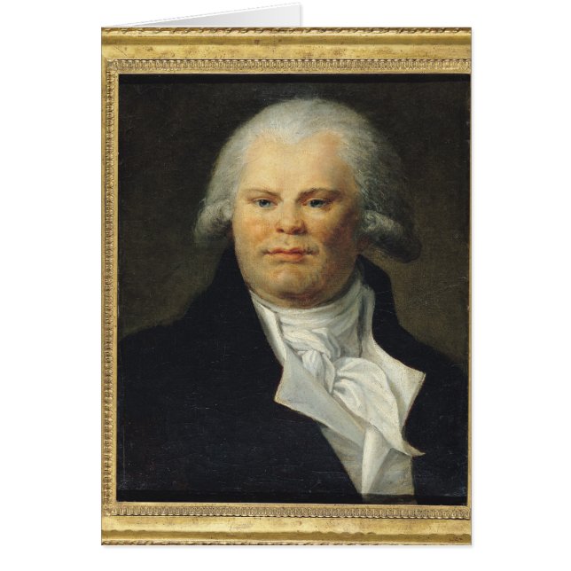 Porträtt av Georges Danton Hälsningskort (Framsidan)