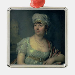 Porträtt av Germaine de Stael, 1812 Julgransprydnad Metall