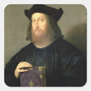 Porträtt av Gian Giorgio Trissino (1478-1550) Fyrkantigt Klistermärke