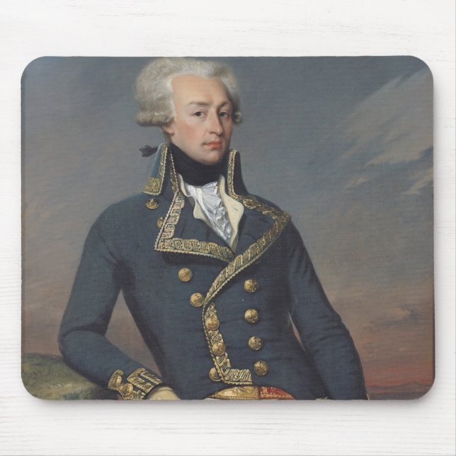 Porträtt av Gilbert Motier som en Lieutenant Musmatta (Framsidan)