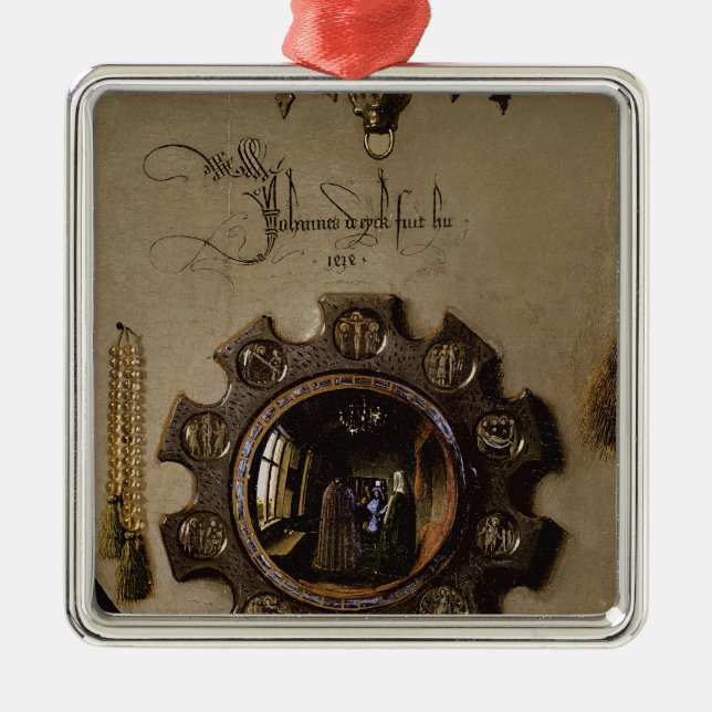 Porträtt av Giovanni Arnolfini Julgransprydnad Metall (Framsidan)