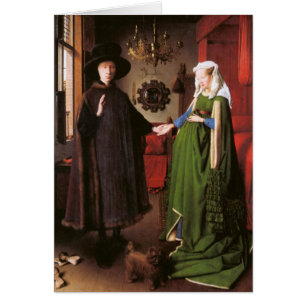 Porträtt av Giovanni Arnolfini och hans fru Hälsningskort