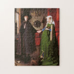 Porträtt av Giovanni Arnolfini och hans fru Pussel<br><div class="desc">Porträtt av Giovanni Arnolfini och hans fru vid Jan skåpbil Eyck,  1438</div>