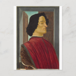 Porträtt av Giuliano de Medici av Botticelli Vykort