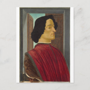 Porträtt av Giuliano de Medici av Botticelli Vykort