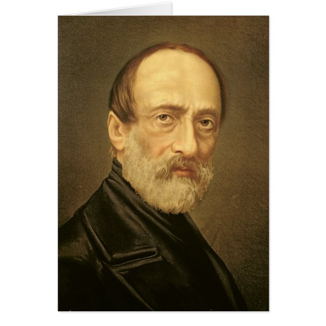 Porträtt av Giuseppe Mazzini Hälsningskort (Framsidan)