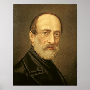 Porträtt av Giuseppe Mazzini Poster