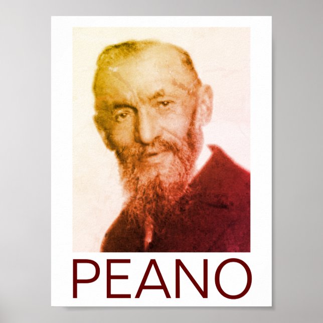 Porträtt av Giuseppe Peano Poster (Framsidan)