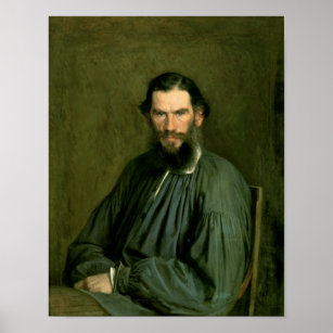 Porträtt av greve Lev Nikolaevich Tolstoy 1873 Poster