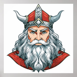 Porträtt av Gud Odin Trucker Hatt Poster