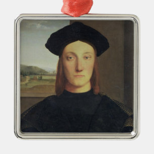 Porträtt av Guidobaldo da Montefeltro, hertig av Julgransprydnad Metall