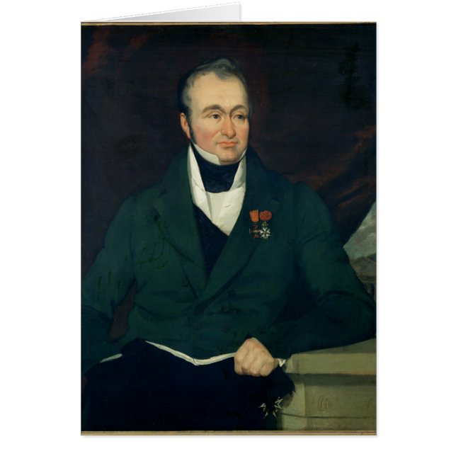 Porträtt av Guillaume Dupuytren Hälsningskort (Framsidan)