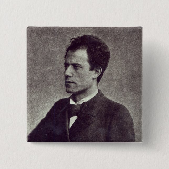 Porträtt av Gustav Mahler, 1897 Knapp (Framsida)