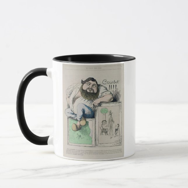 Porträtt av Gustave Courbet (1819-77) illustration Mugg (Vänster)