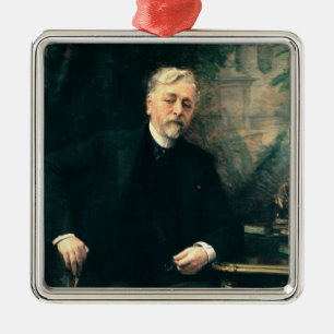 Porträtt av Gustave Eiffel 1905 Julgransprydnad Metall