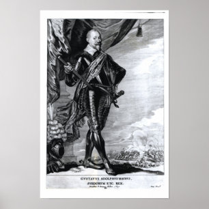 Porträtt av Gustavus Adolphus underbaren Poster