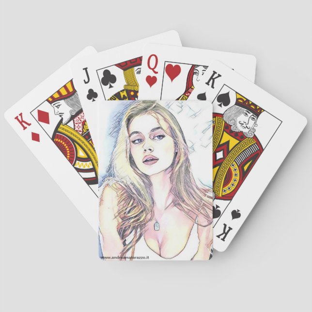 Porträtt av Hailey Casinokort (Baksidan)