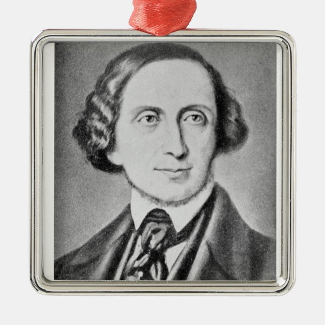 Porträtt av Hans Christian Andersen 2 Julgransprydnad Metall (Framsidan)