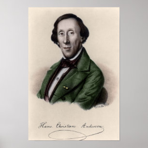 Porträtt av Hans Christian Andersen 2 Poster