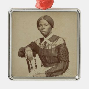 Porträtt av Harriet Tubman 1868-69 Julgransprydnad Metall